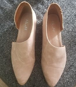 Size 10 rose gold cut out booties